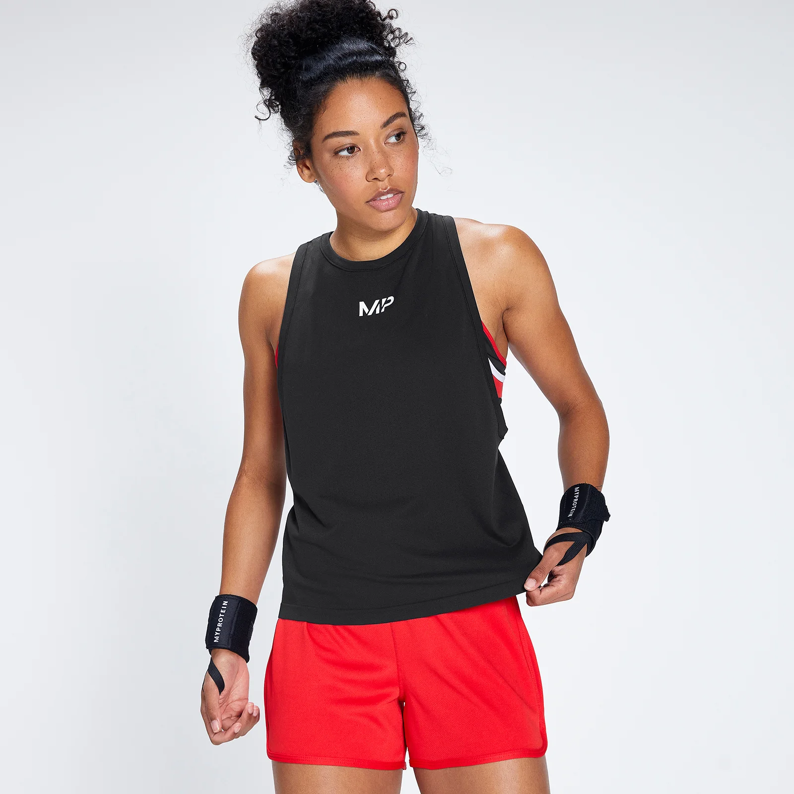 MP Women's Engage Lightweight Seamless Vest - Sort/hvid - XXS Billede 1