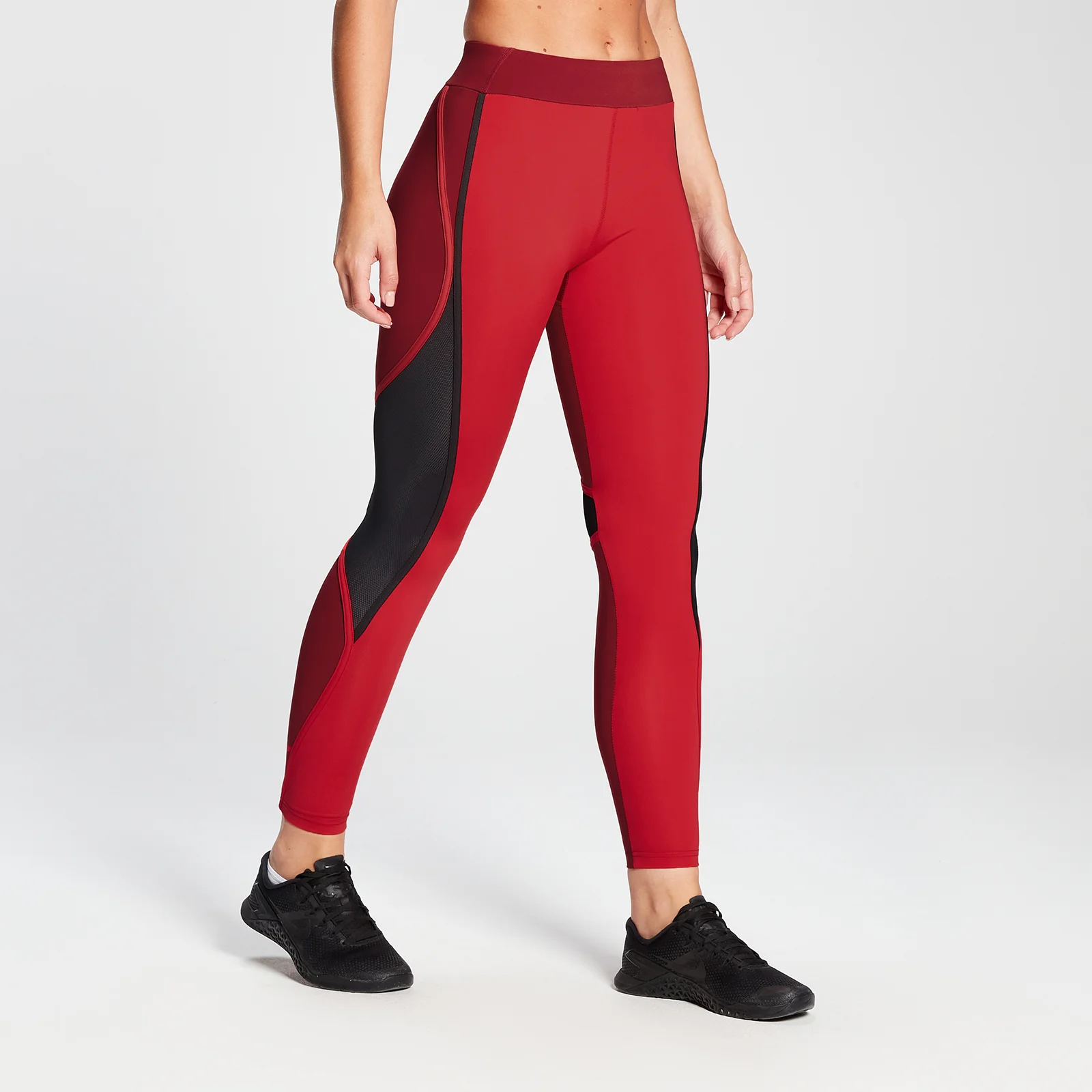 MP Women's Engage Colour Block Leggings - Danger/Wine - XXS Billede 1