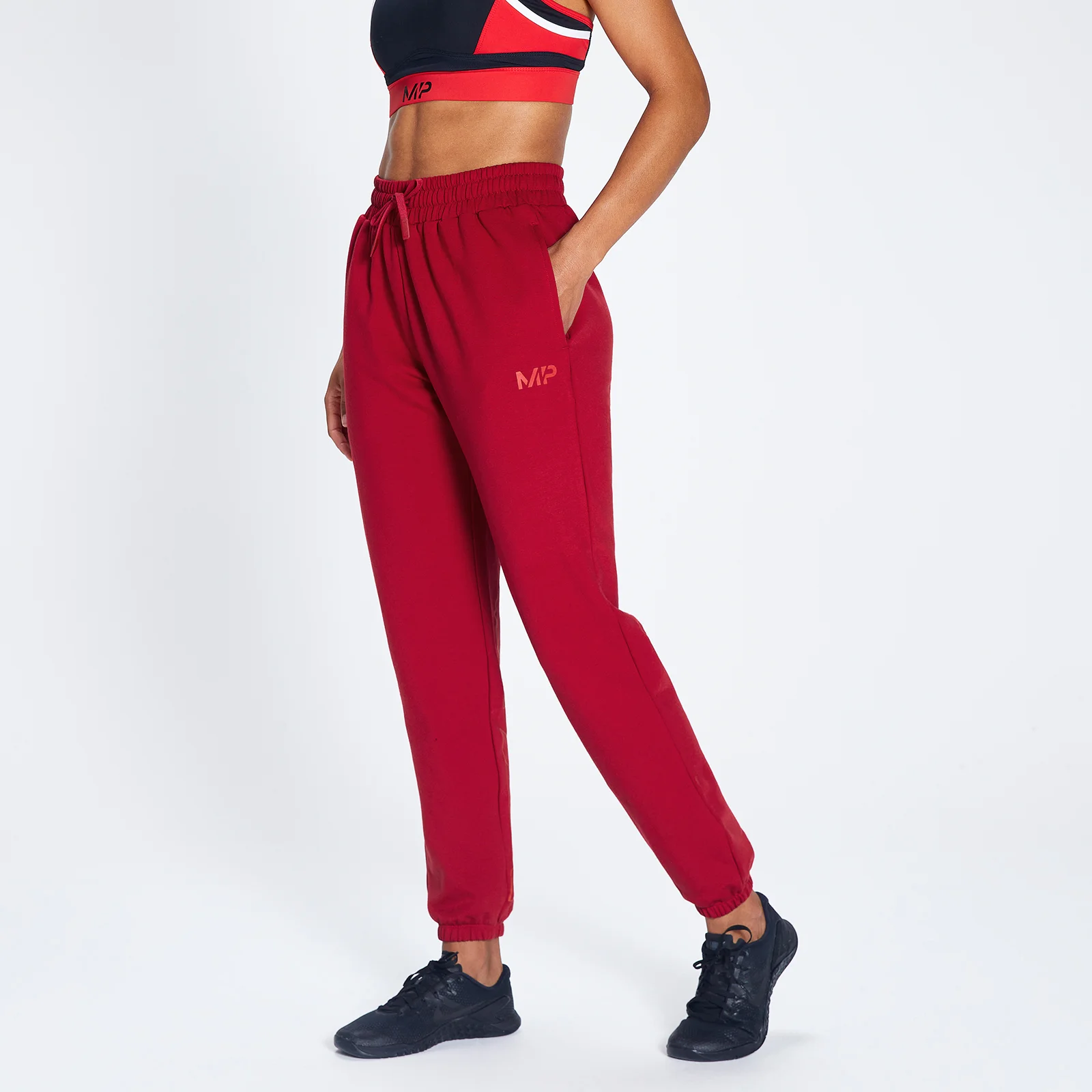 MP Women's Engage Bold Graphic Joggers - Wine/Black - XXS Billede 1
