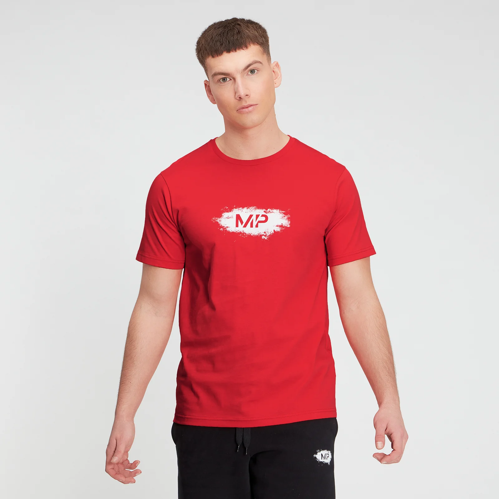 MP kortærmet T-shirt med kridtgrafik til mænd - Danger - XXS Billede 1