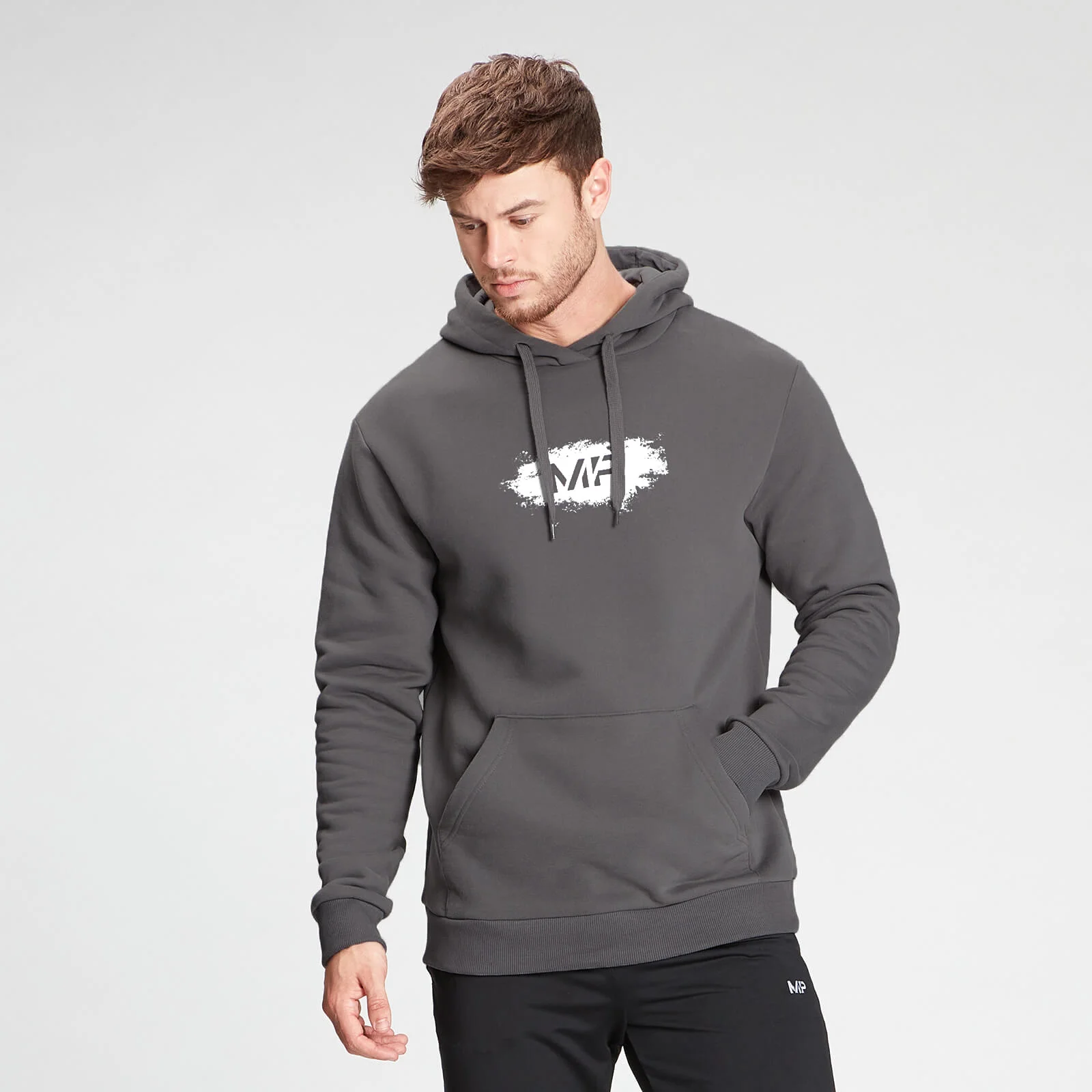 MP Men's Chalk Graphic Hoodie - Carbon - XXS Billede 1