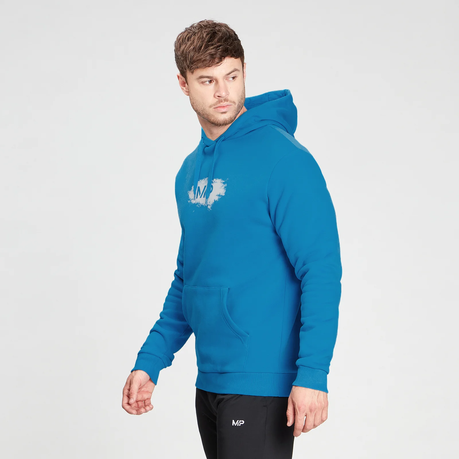 MP Men's Chalk Graphic Hoodie - Aqua - XXS Billede 1