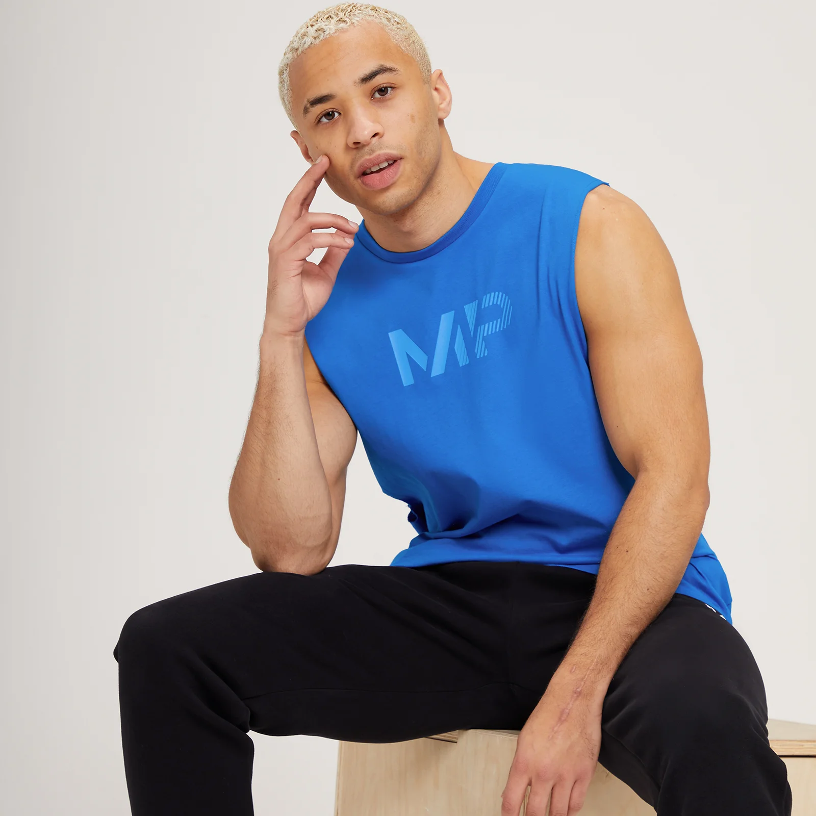 MP Fade Graphic Tank Top til mænd - True Blue - XXS Billede 1