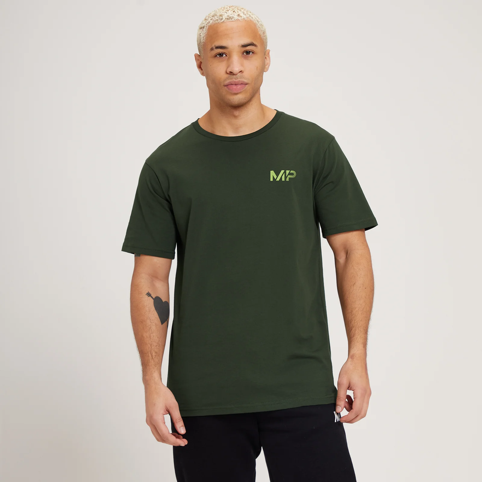 MP Fade Graphic kortærmet T-shirt til mænd - Mørkegrøn - XXS Billede 1