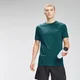 MP T-shirt med korte ærmer til mænd med gentagelse af grafisk træning - Deep Teal