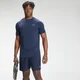 MP Short Sleeve T-shirt med kort ærme til mænd med gentagelsesmærke og grafisk træning - Petrol Blue