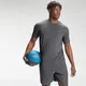 MP Short Sleeve T-shirt med kort ærme til mænd med gentagelsesmærke og grafisk træning - Carbon