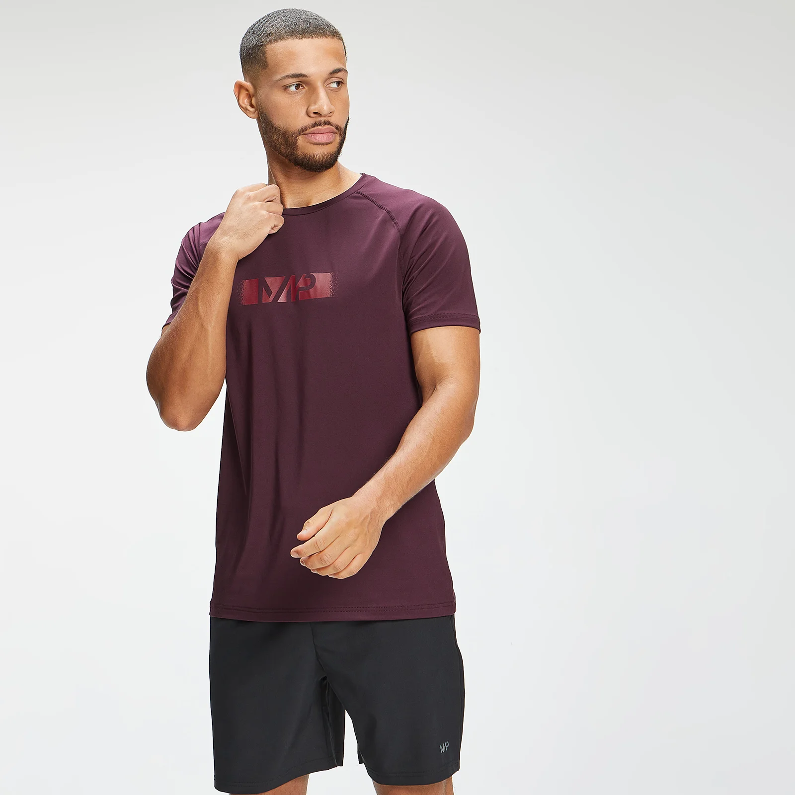 MP Graffiti grafisk kortærmet trænings T-shirt med korte ærmer til mænd - Port - XXS Billede 1