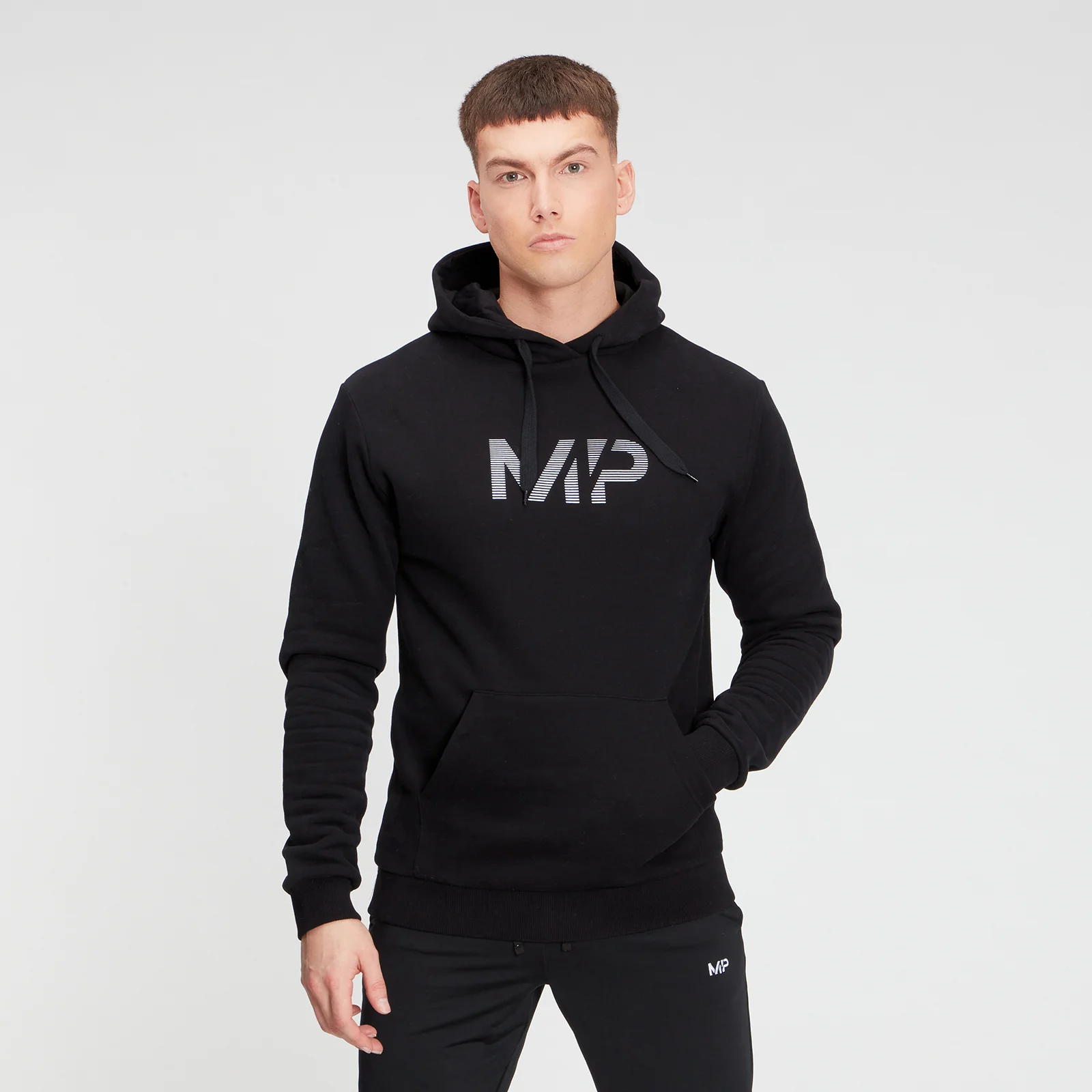 MP Men's Gradient Line Graphic Hoodie - Black - XXS Billede 1