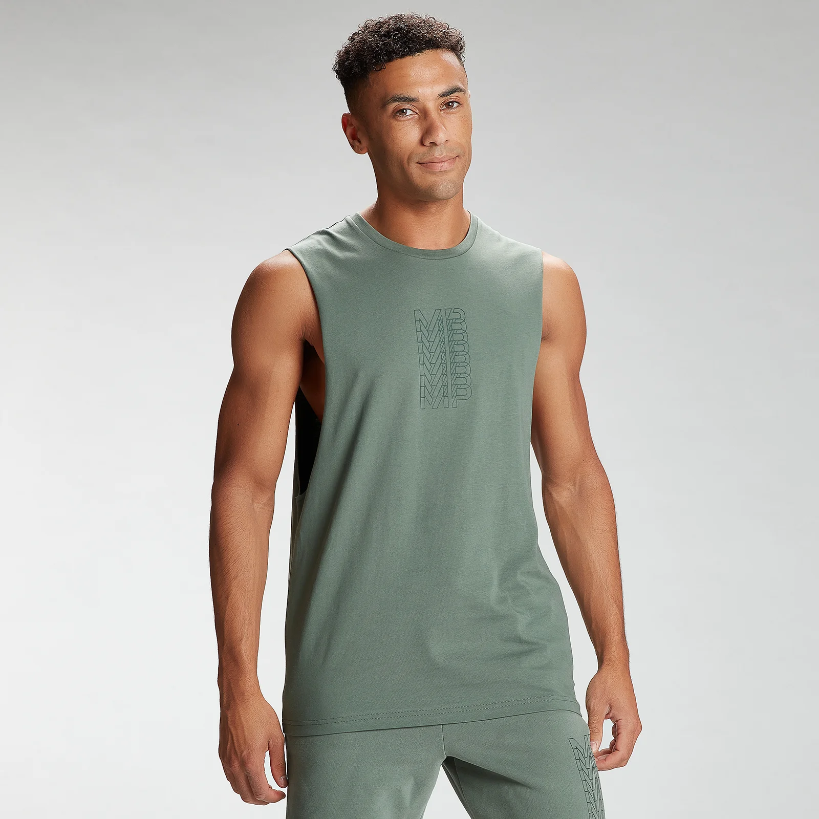 MP Men's Repeat MP Graphic Tank Top - Cactus - XXS Billede 1