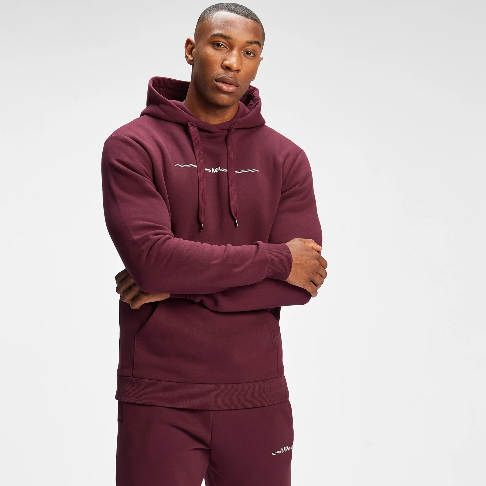 MP Men's Mini Mark Graphic Hoodie - Merlot - XXS Billede 1