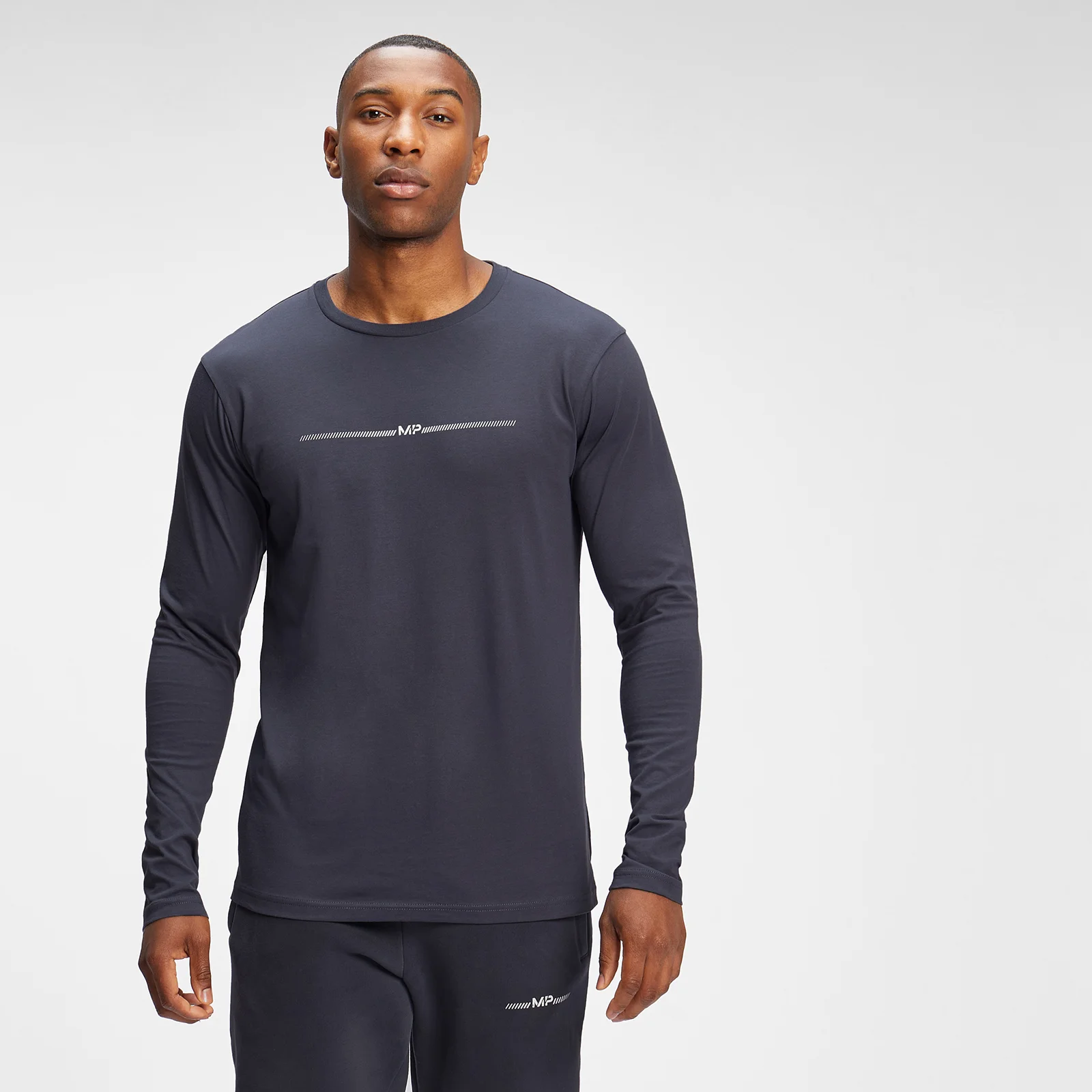 MP Mini Mark Graphic T-shirt med lange ærmer til mænd - Graphite - XXS Billede 1