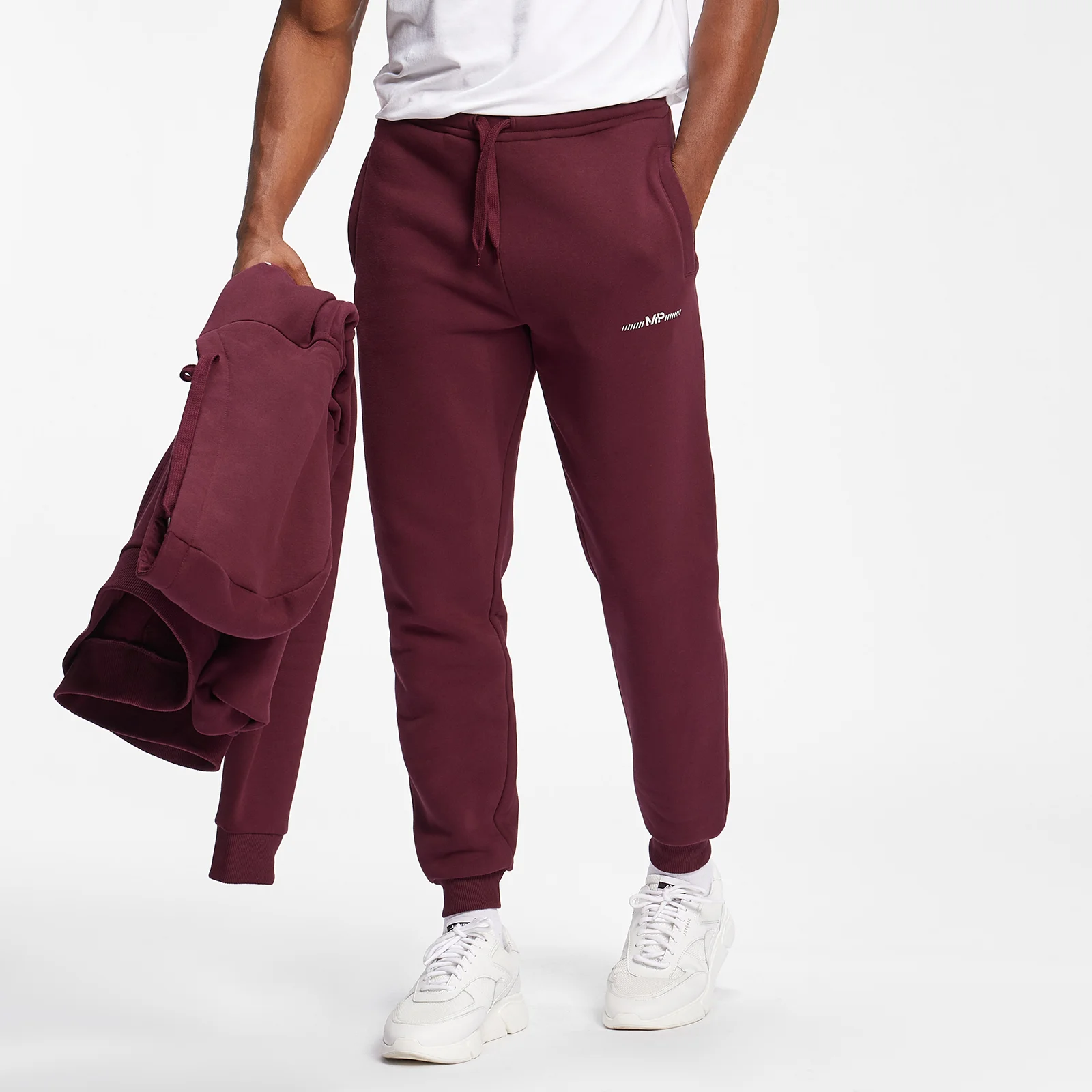 MP Men's Mini Mark Graphic Joggers - Merlot - XXS Billede 1