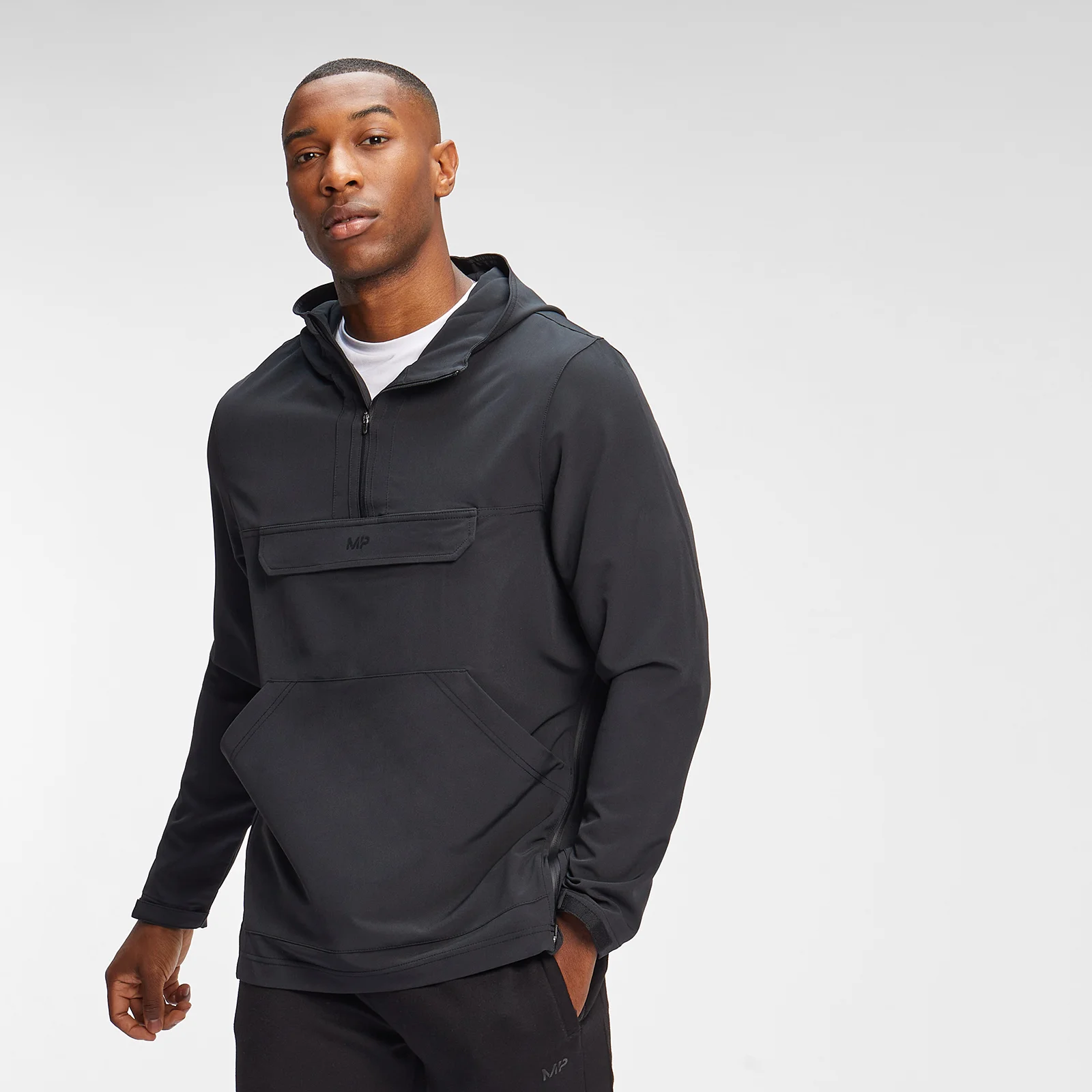 MP Men's Hooded Cagoule - Black - XXS Billede 1