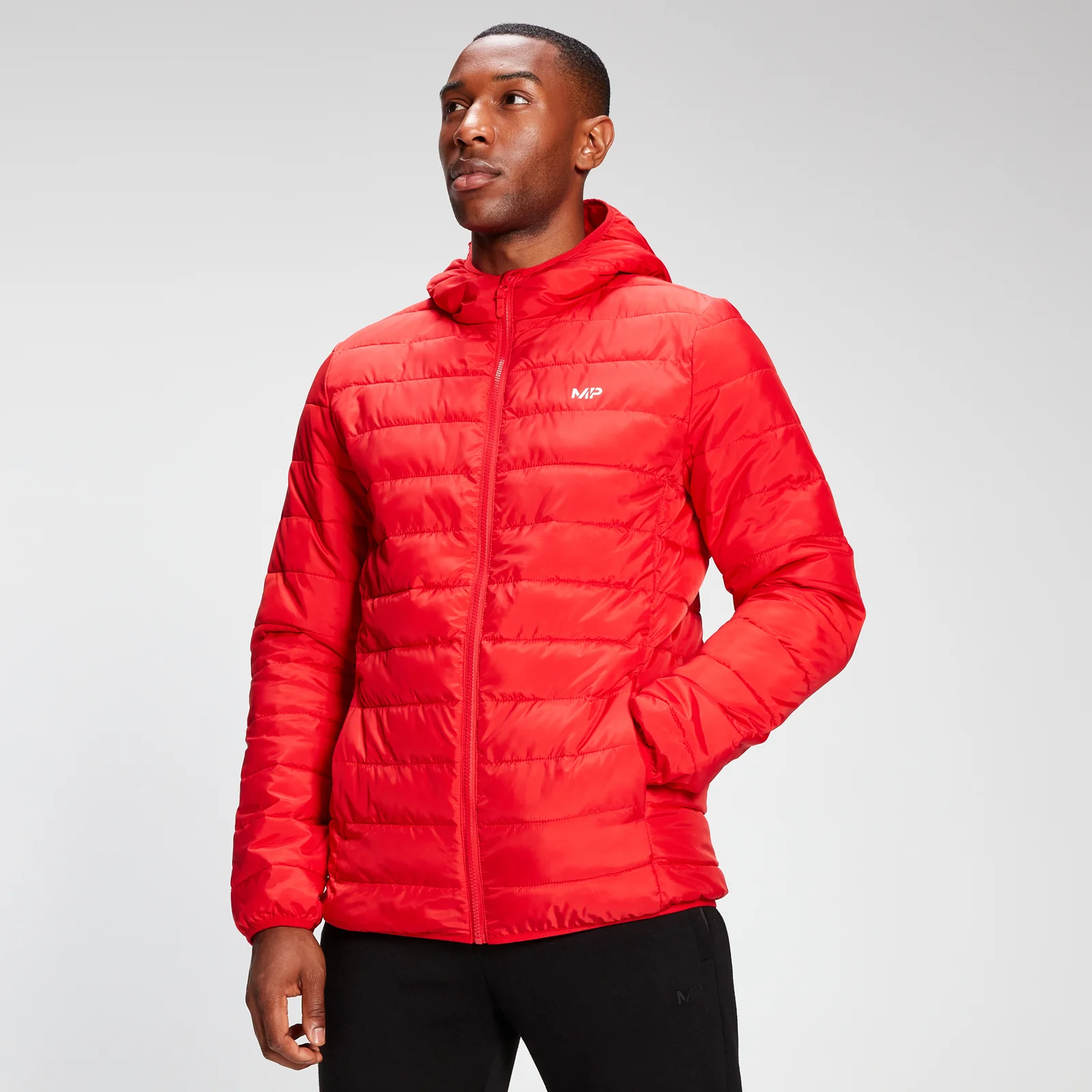 MP Men's Lightweight Hooded Packable Puffer Jacket - Danger - XXS Billede 1