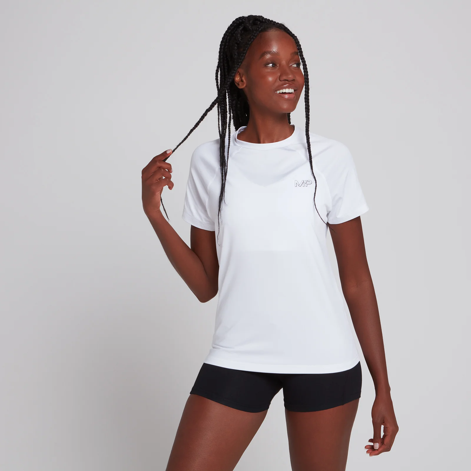 MP Infinity Mark Training T-Shirt til kvinder – Hvid - XXS Billede 1