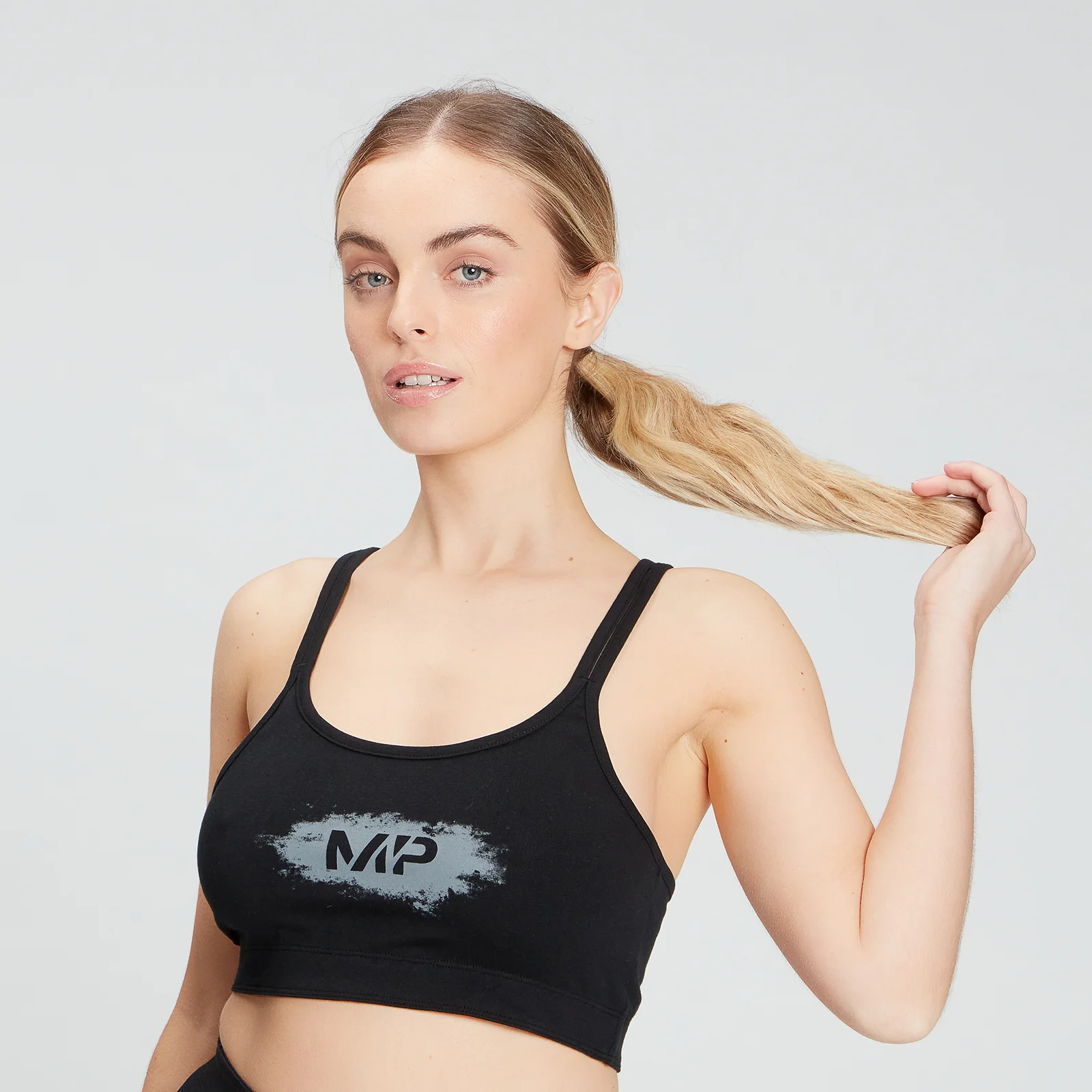 MP Women's Chalk Graphic Sports Bra - Black - XS Billede 1
