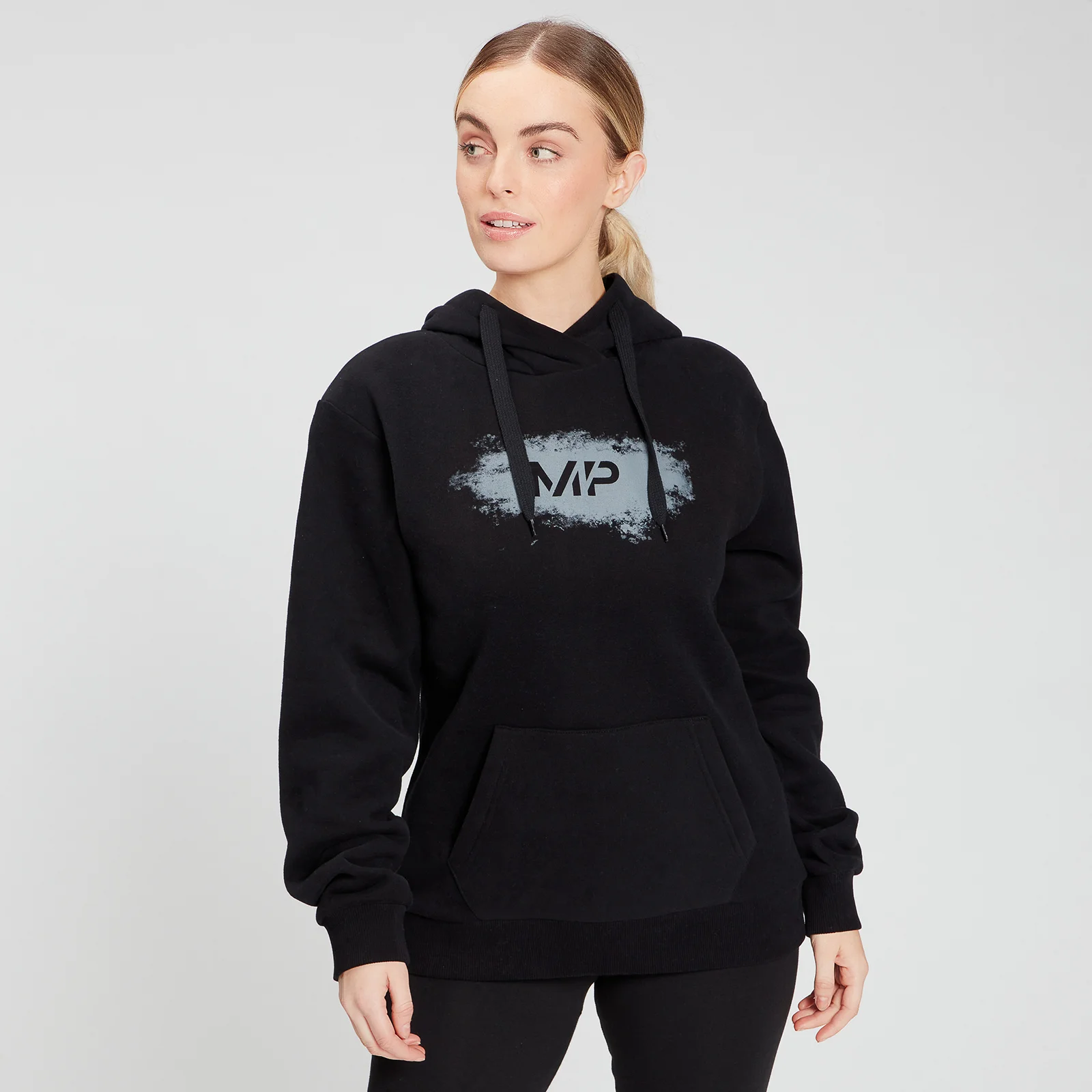 MP Women's Chalk Graphic Hoodie - Black - XXS Billede 1