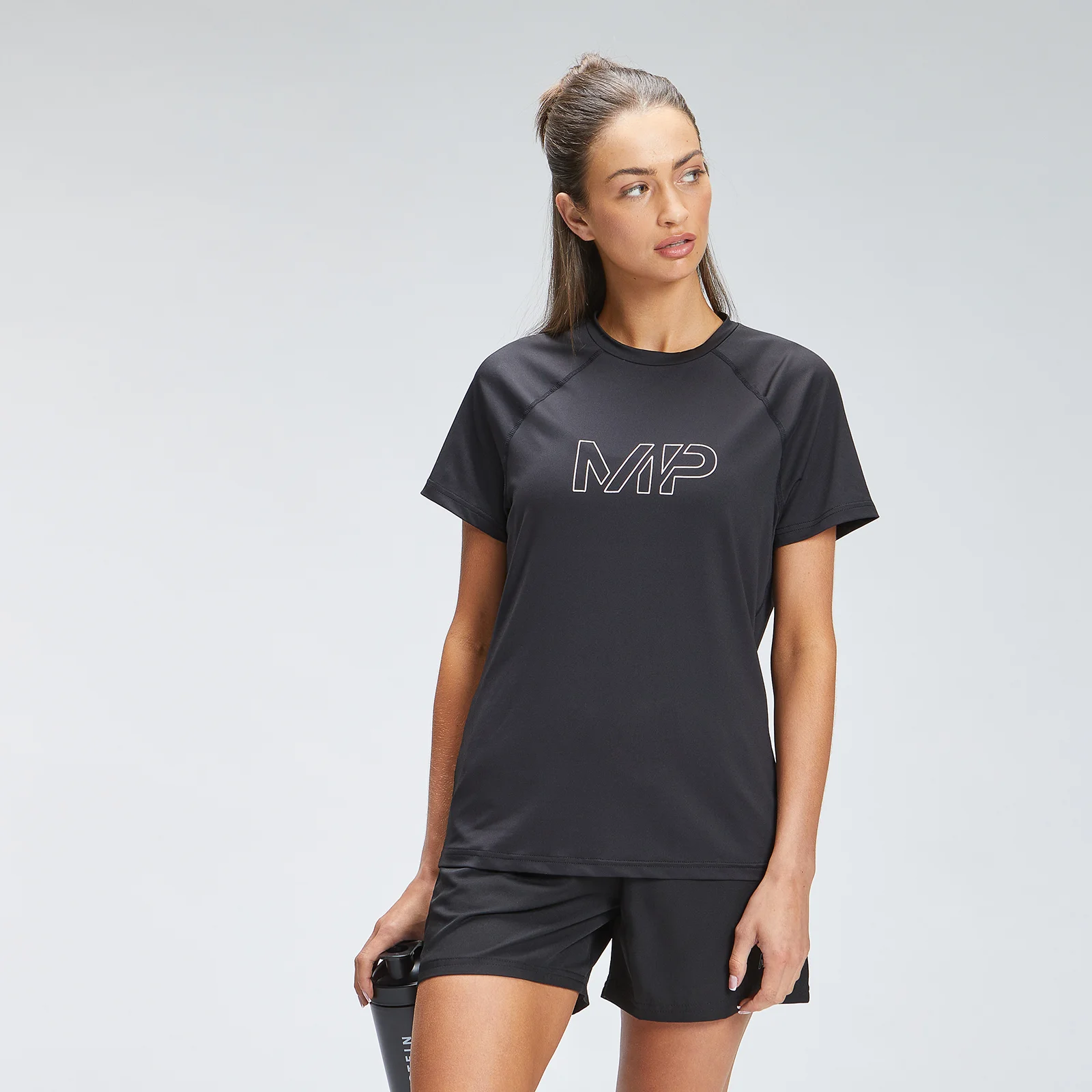MP Women's Repeat Mark Graphic Training T-Shirt - Black - XXS Billede 1