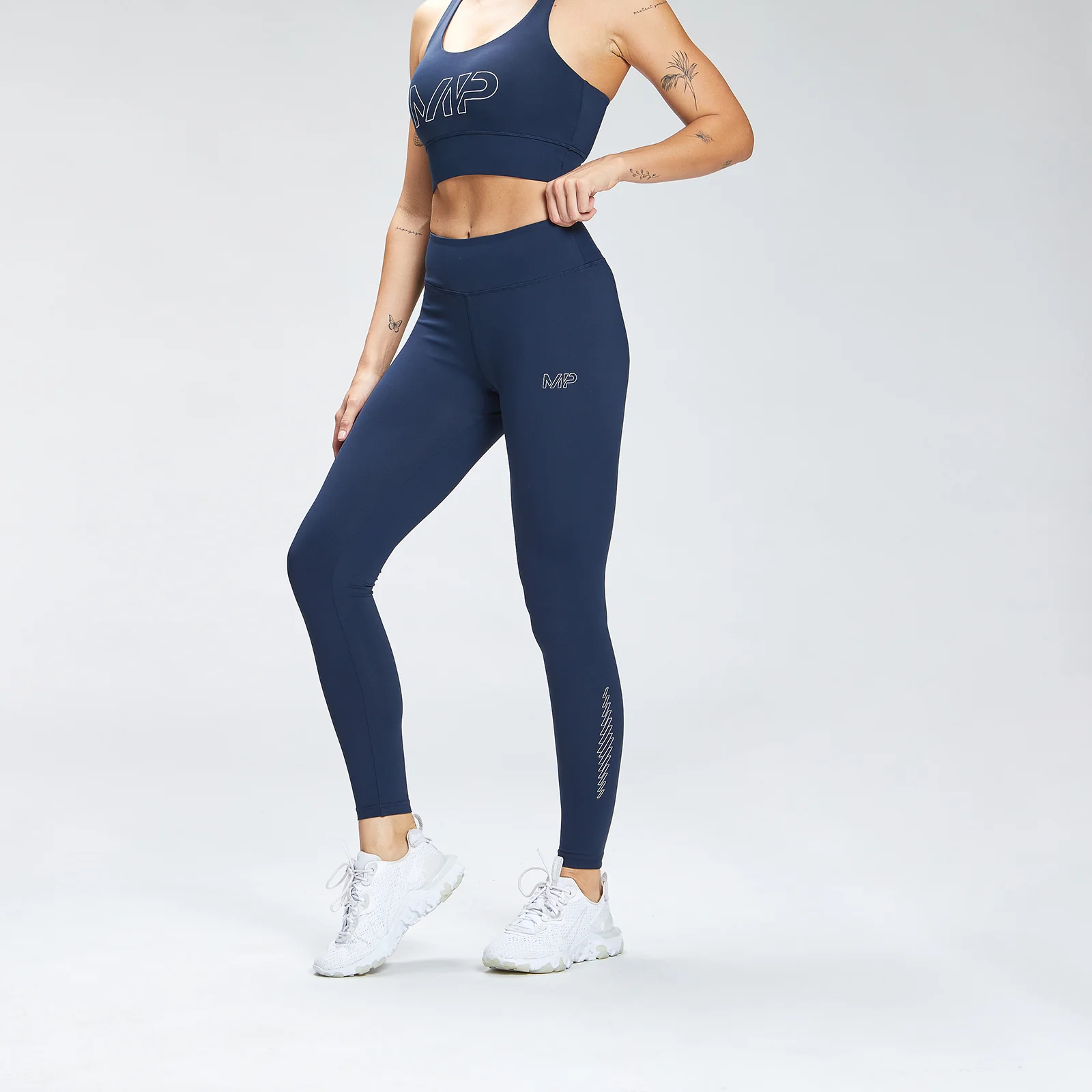 MP Women's Repeat Mark Graphic Training Leggings - Petrol blue - XXS Billede 1