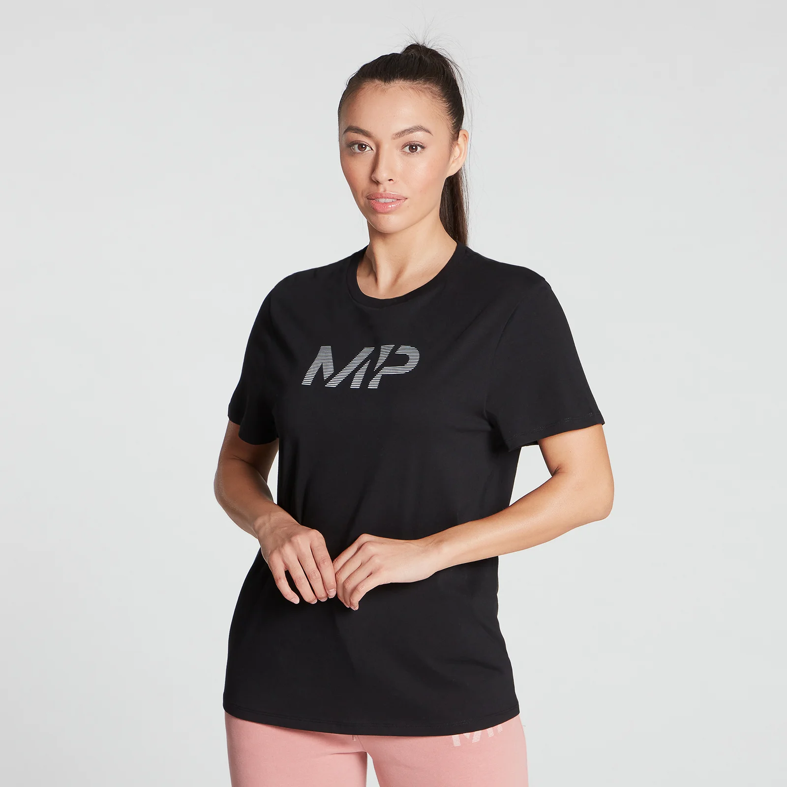 MP Women's Gradient Line Graphic T-Shirt - Black - XXS Billede 1