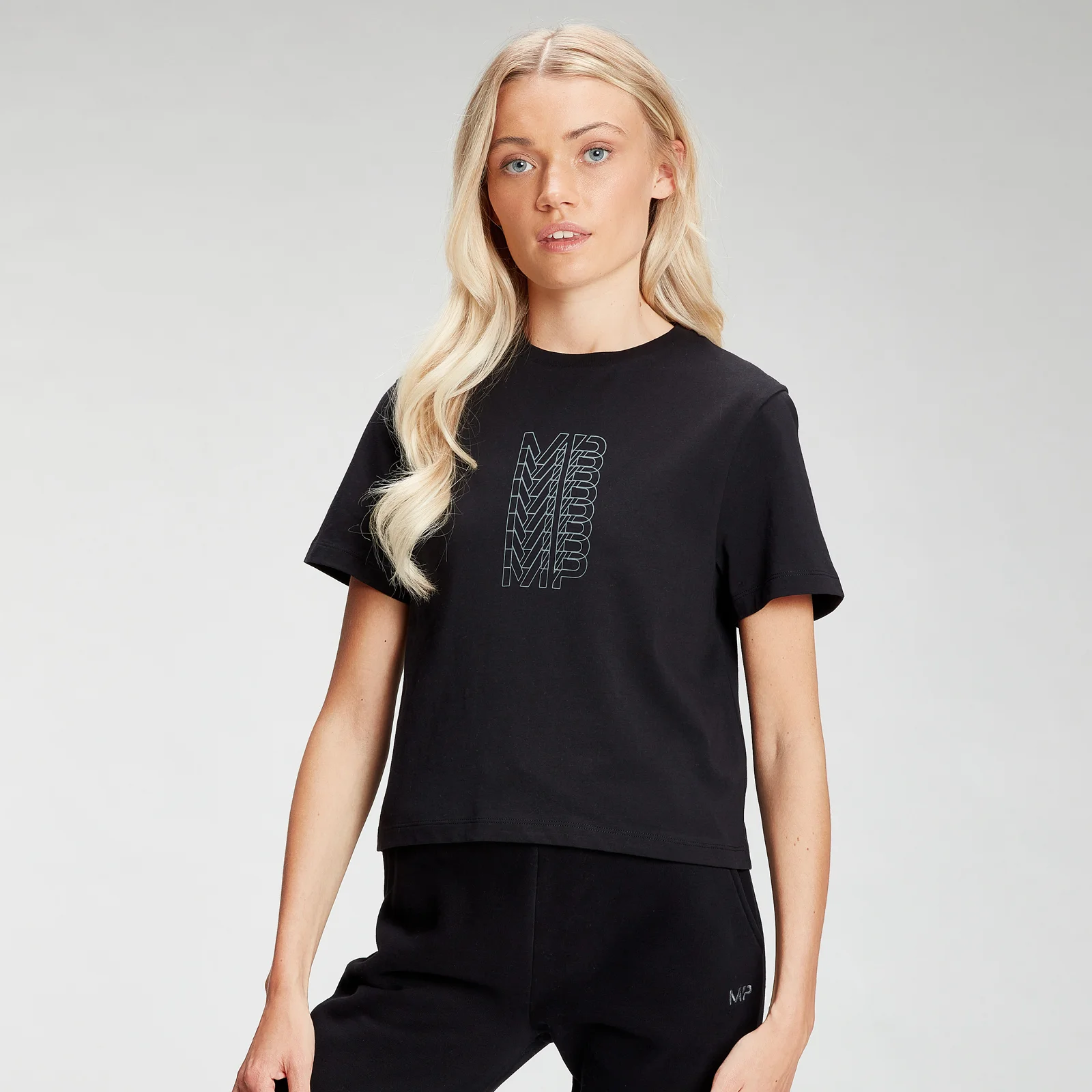 MP Repeat MP Crop T-shirt til kvinder - Sort - XXS Billede 1