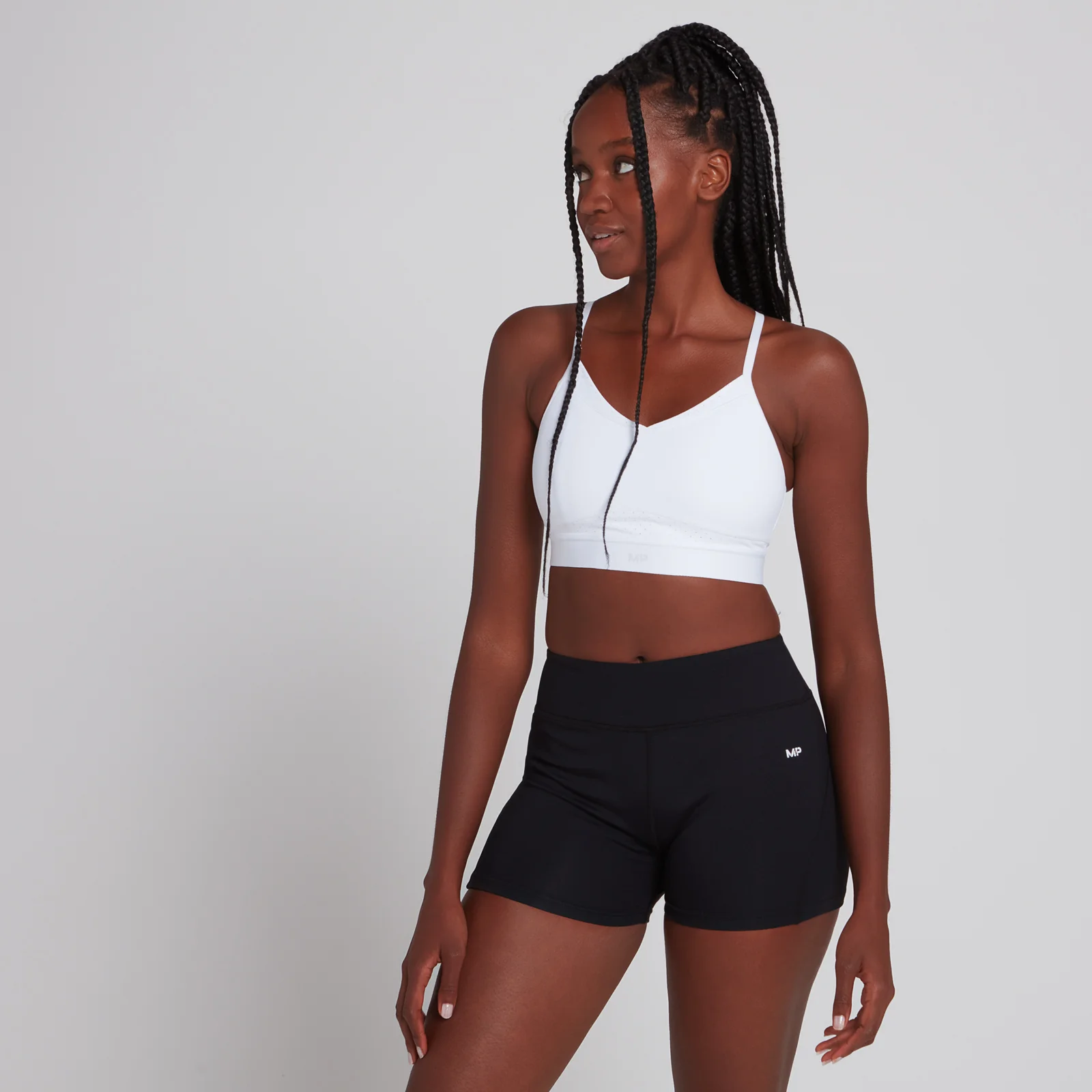 MP Women's Power Ultra Strappy Sports Bra - White - XXS Billede 1