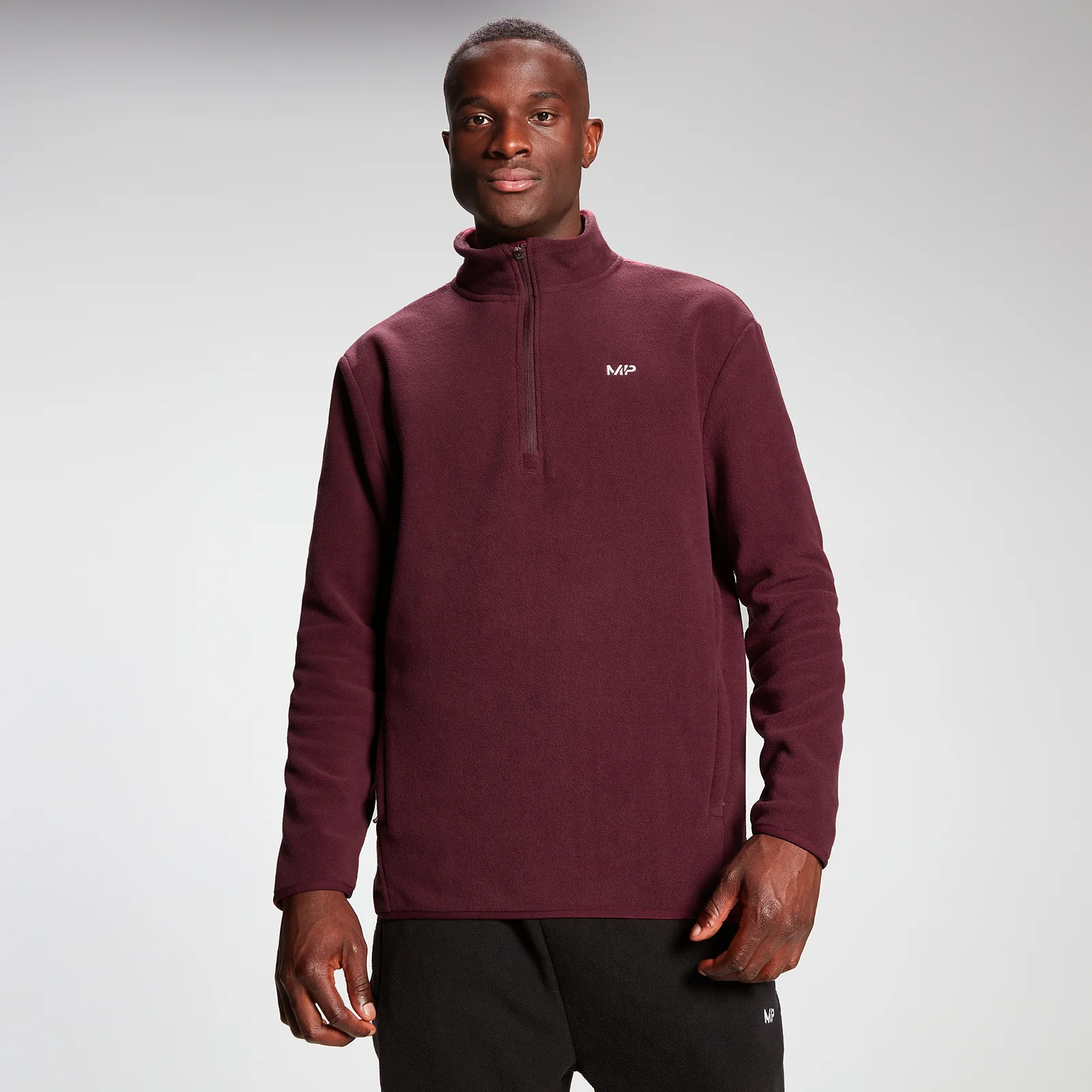 MP Rest Day Fleece 1/4 Zip til mænd - Merlot - XXS Billede 1