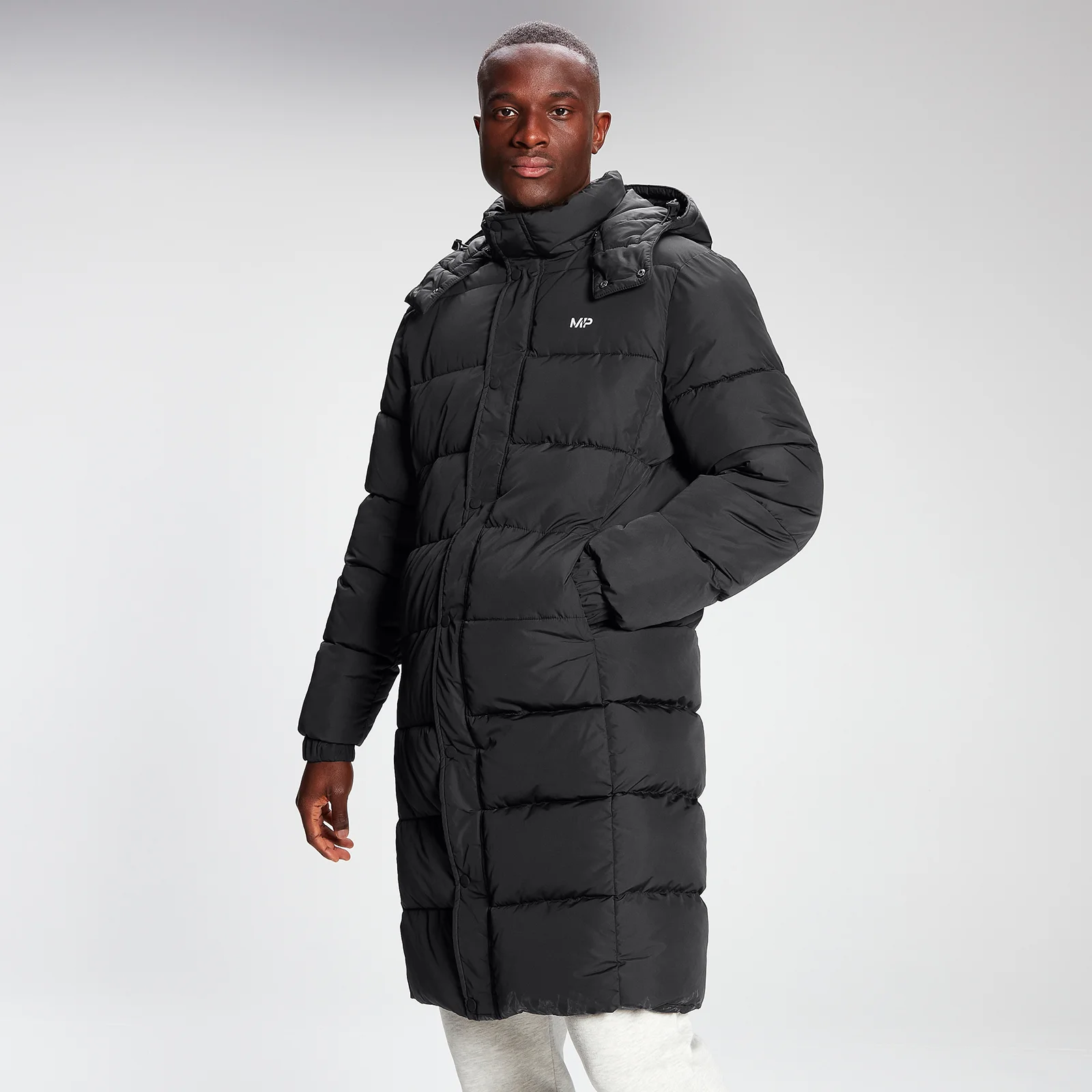 MP Men's Long Puffer Jacket - Black - XXS Billede 1