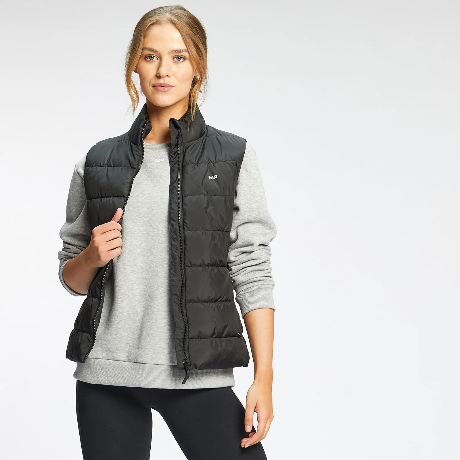 MP Outerwear Lightweight Puffer Gilet til kvinder - Sort - XXS Billede 1