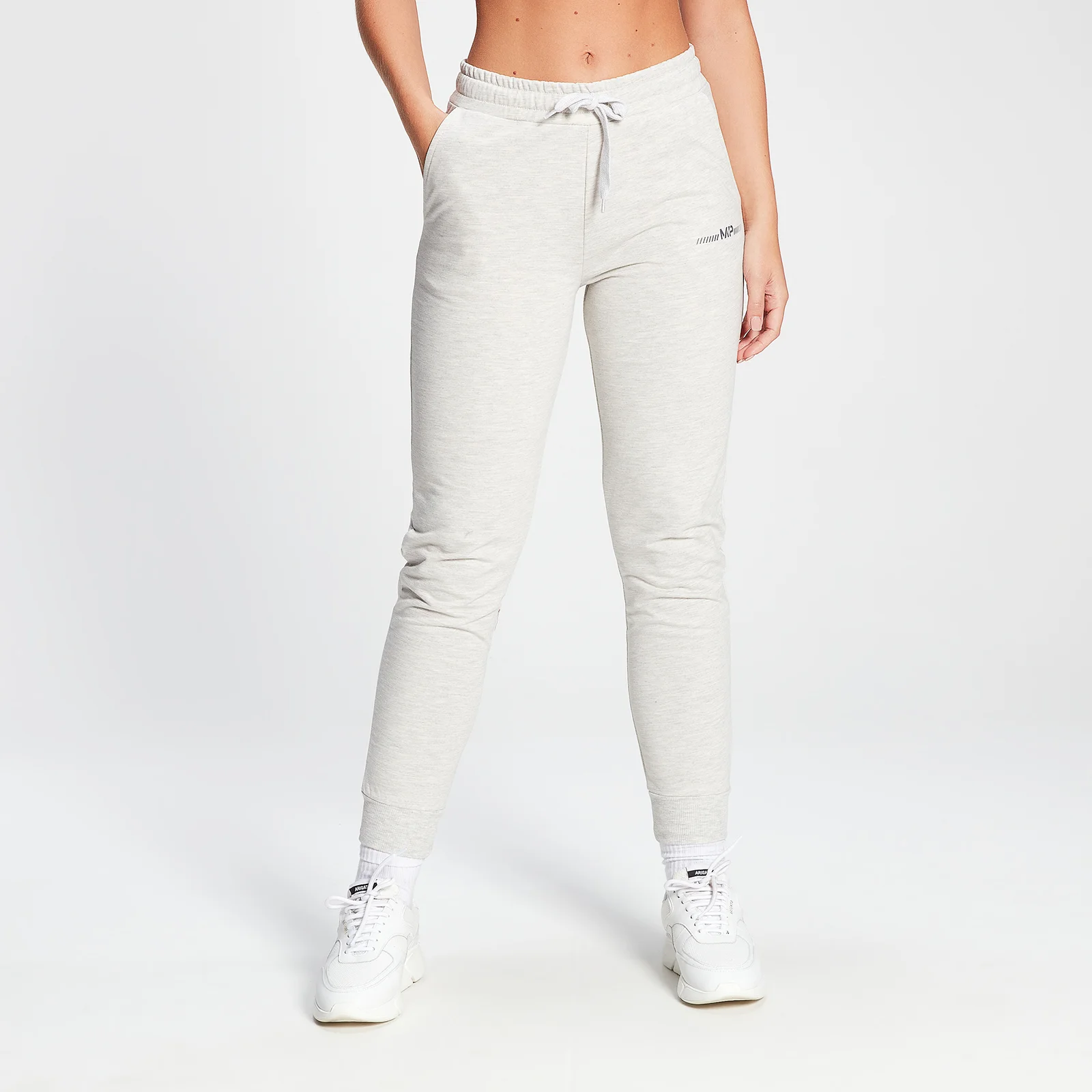MP Mini Mark Graphic Joggers til kvinder – Light Grey Marl - XXS Billede 1