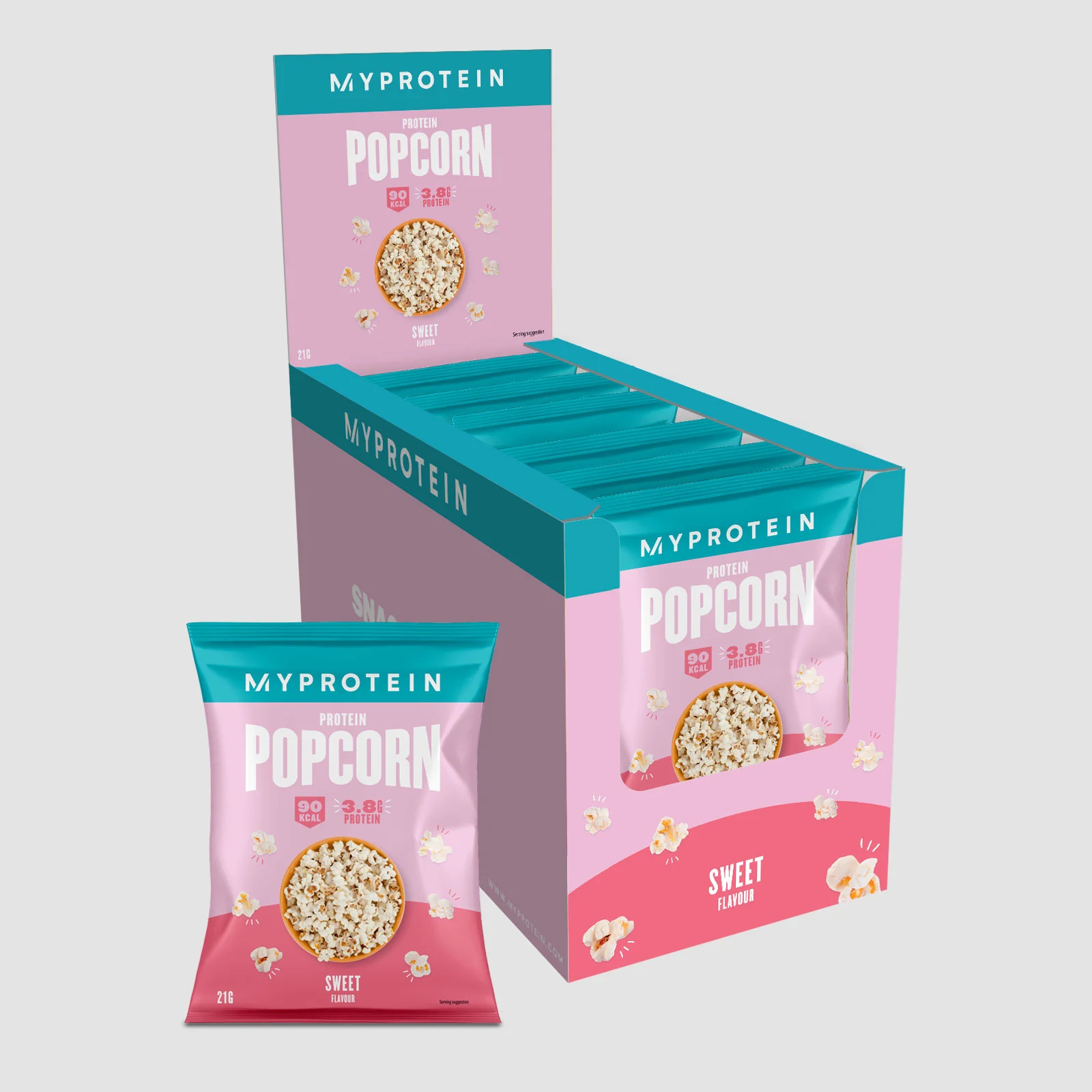 Protein Popcorn - 6 x 21g - Sweet Billede 1