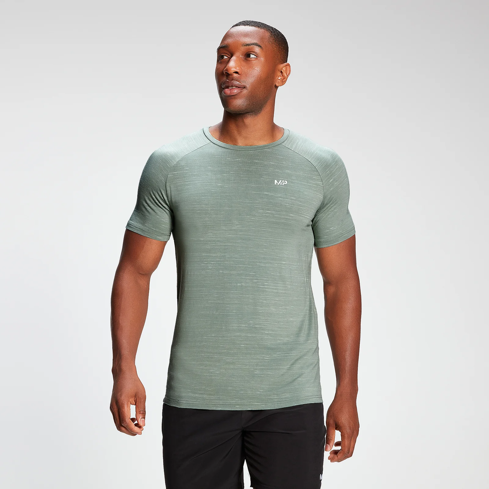 MP Men's Performance Short Sleeve T-Shirt - Pale Green Marl - XXS Billede 1