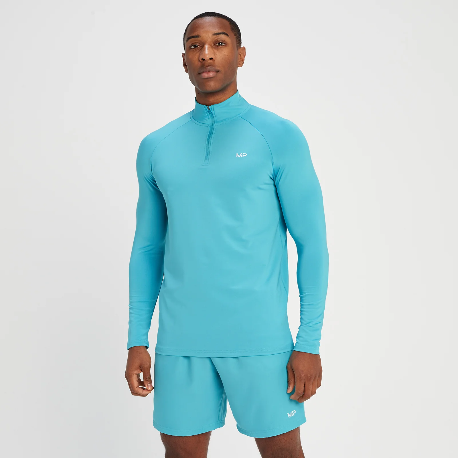 MP Training 1/4 Zip til mænd – Aqua - XXS Billede 1