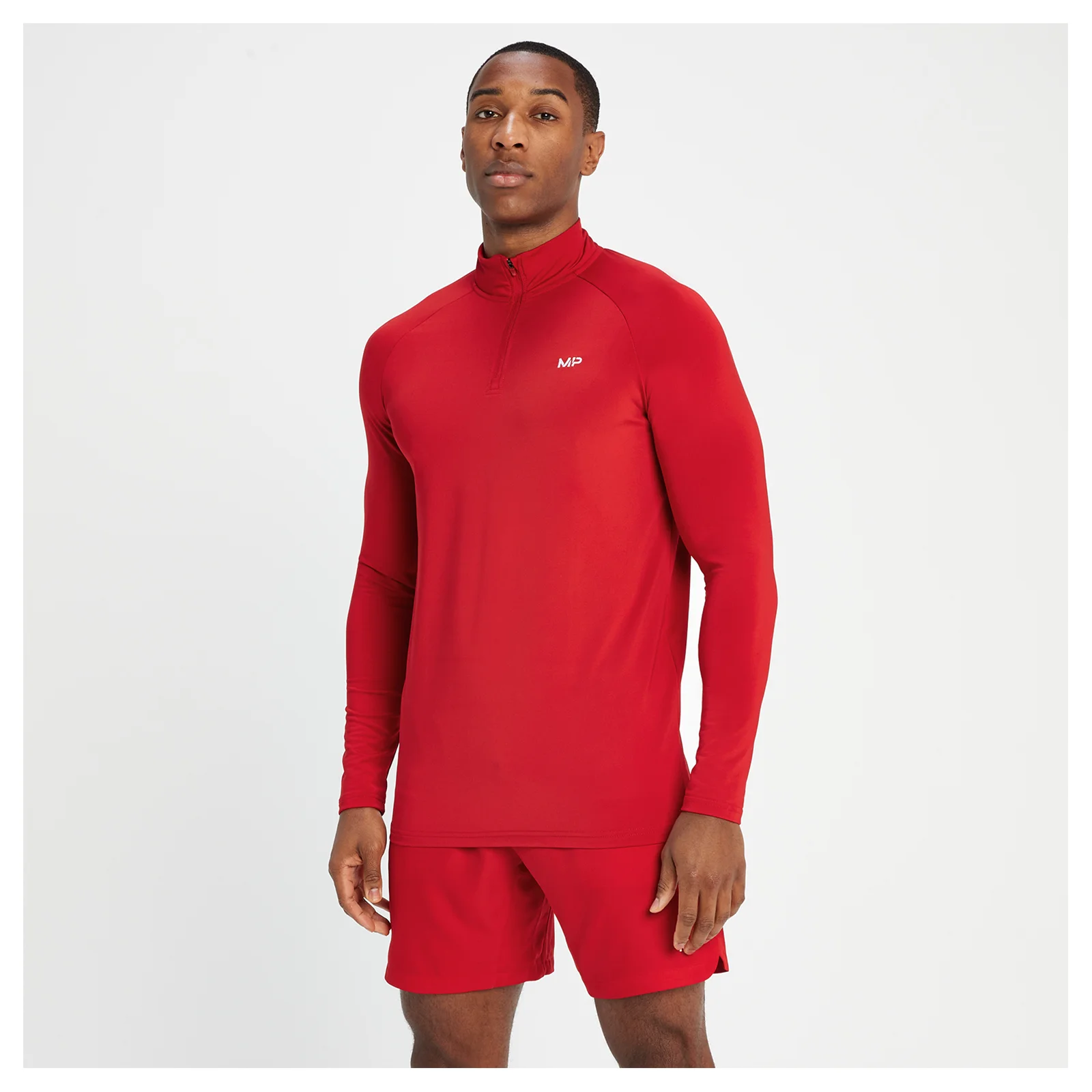 MP Training 1/4 Zip til mænd – Crimson - XXS Billede 1