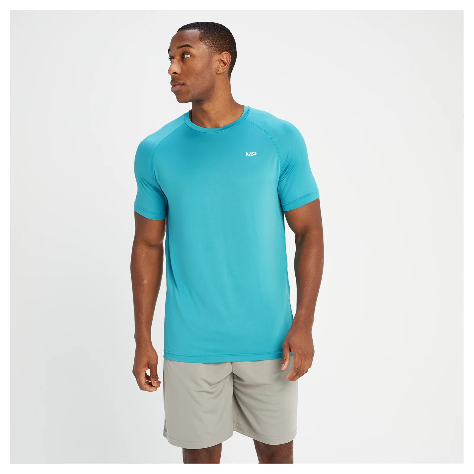 MP Training Short Sleeve T-Shirt til mænd – Aqua - XXS Billede 1