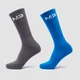 MP Crayola Crew Socks til mænd (2-pak) – Cadet Blue/Outer Space Grey