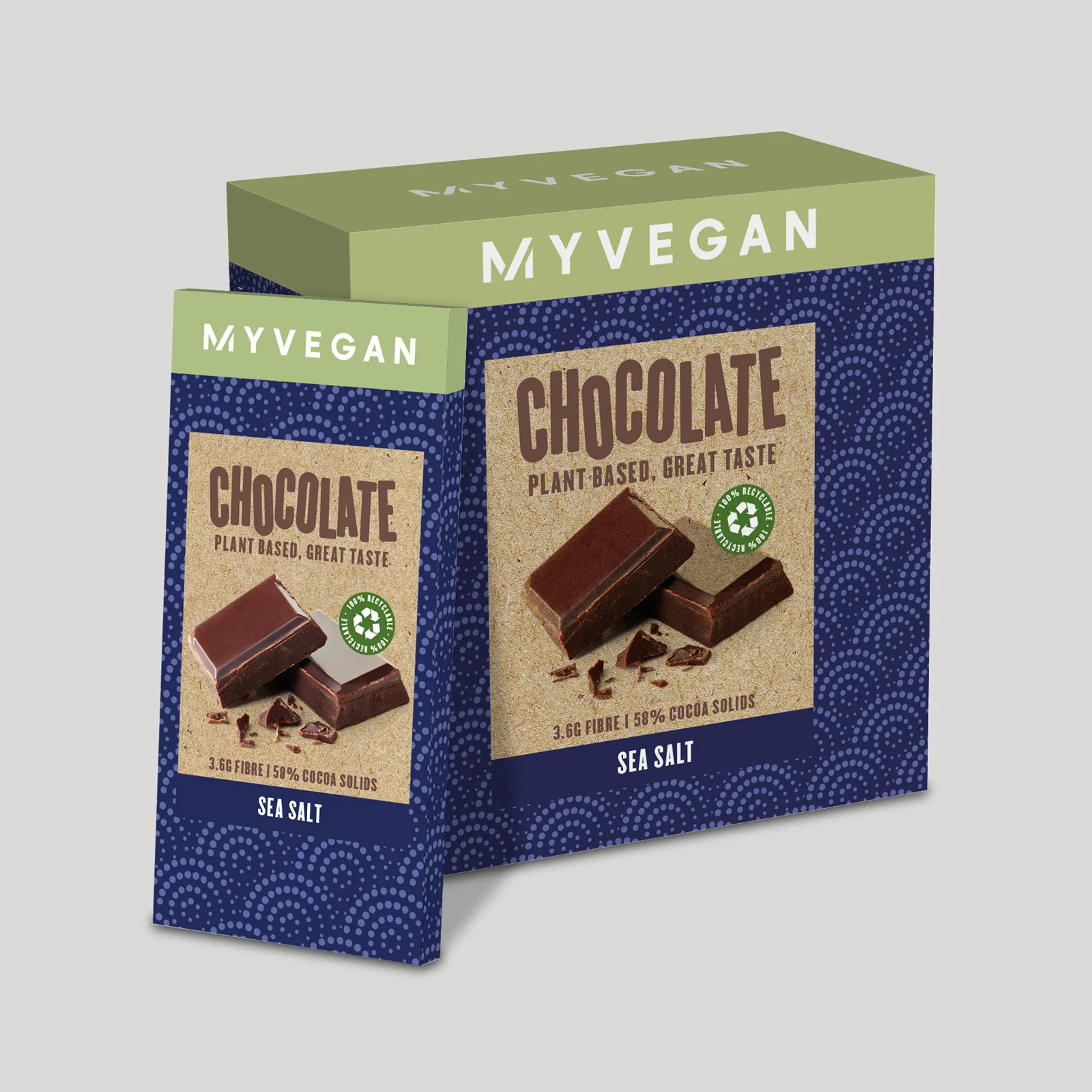 Vegansk chokolade - 12 x 35g - Sea Salt Billede 1