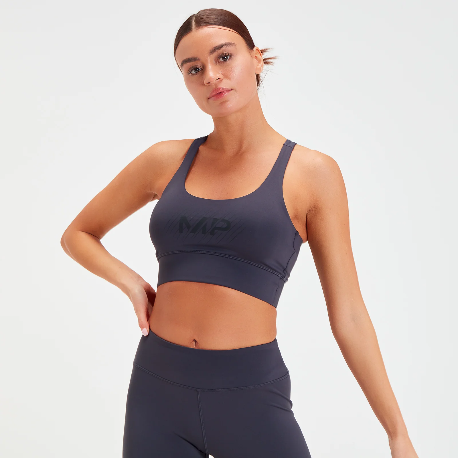 MP Women's Singles Day Sports Bra | Gun Metal - XXS Billede 1