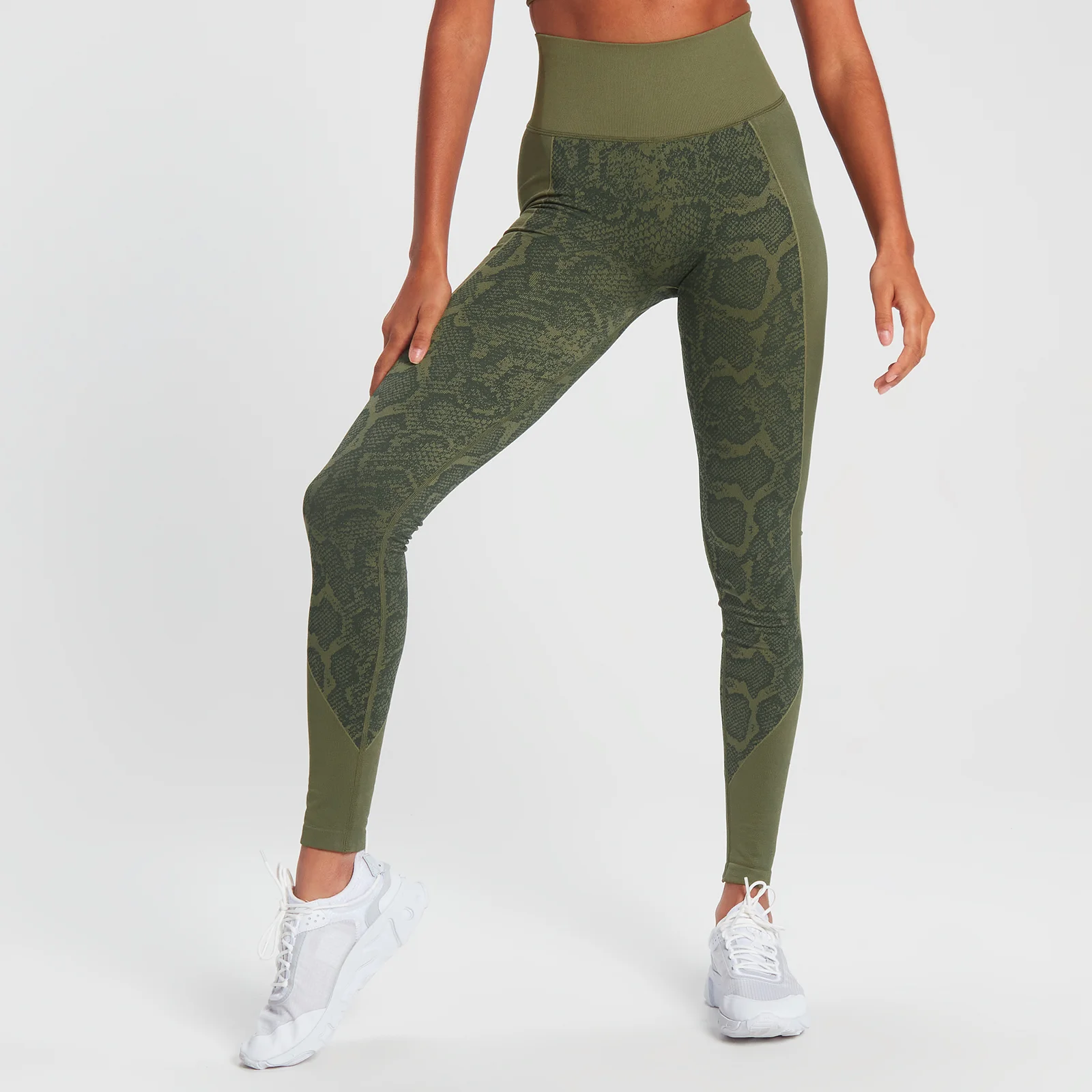 MP Snake Seamless Leggings - Green - XS Billede 1