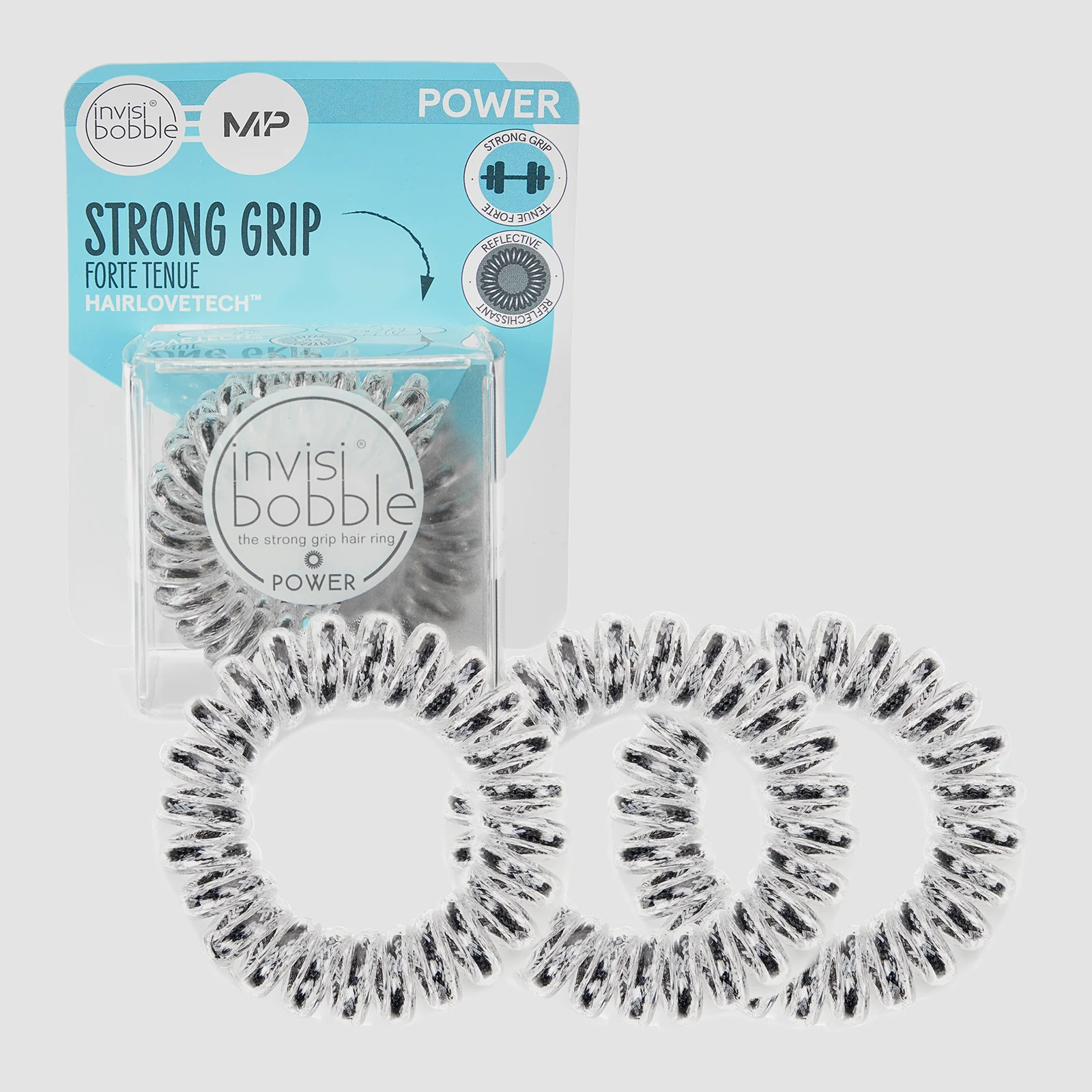 MP X Invisibobble® Power Reflective - Sort - 3-PAK Billede 1