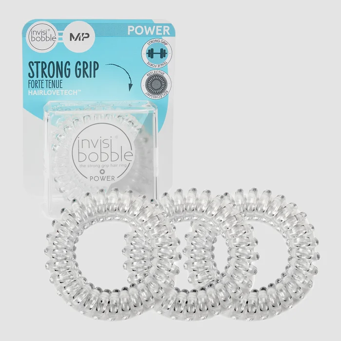 MP X Invisibobble® Power Reflective - Crystal Clear - 3-PAK
