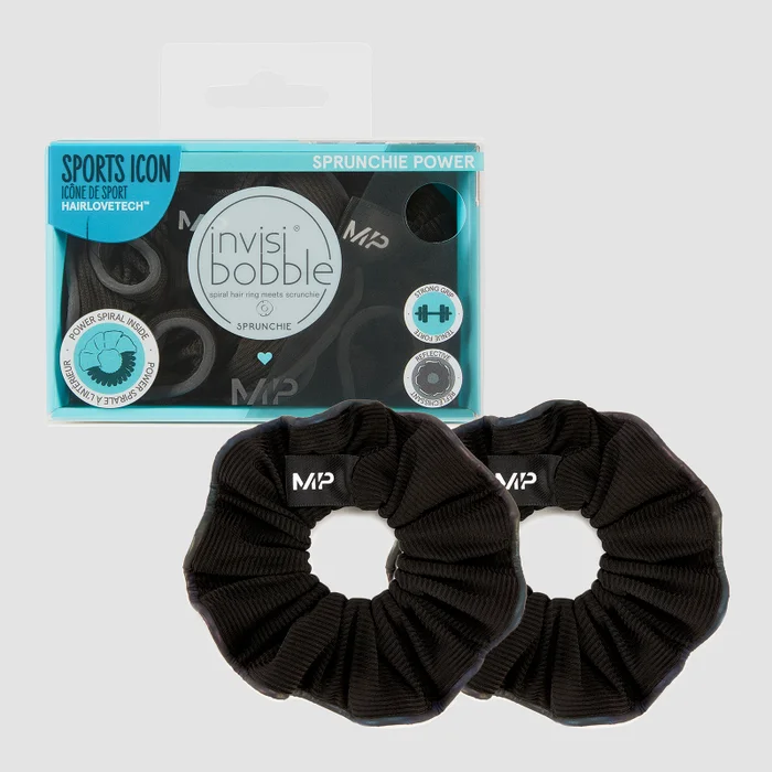 MP X Invisibobble® Reflective Power Sprunchie - Sort - 2-PAK