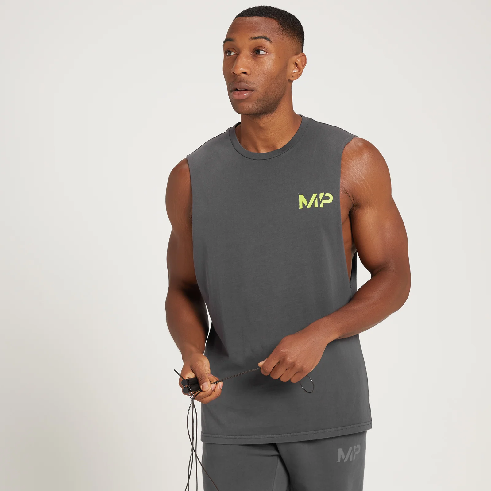 MP Adapt Washed Tank Top til mænd - Lead Grey - XXS Billede 1