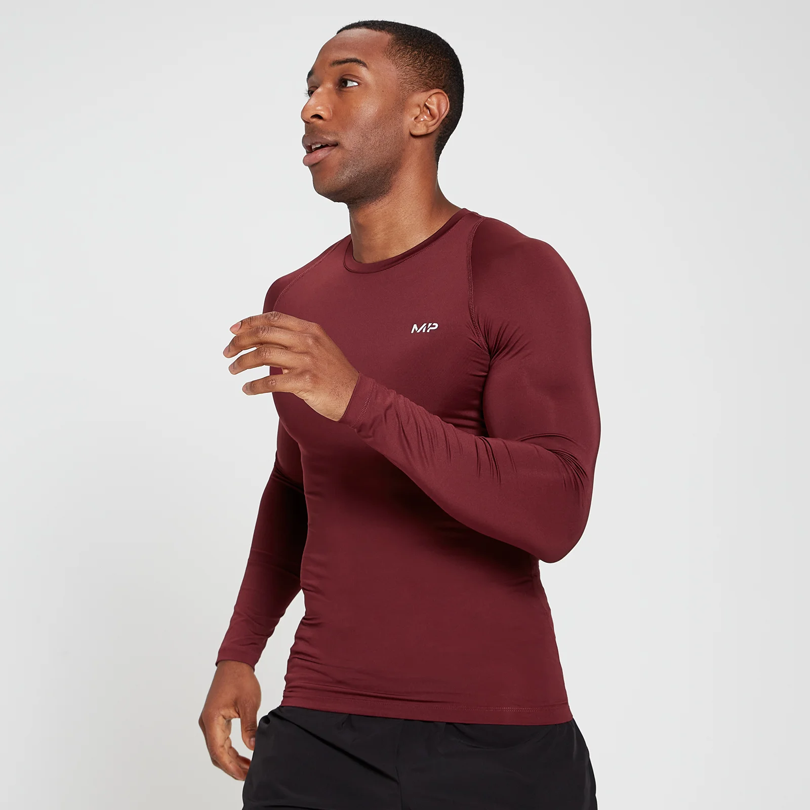 MP Base Layer langærmet Top til mænd - Merlot - XXS Billede 1