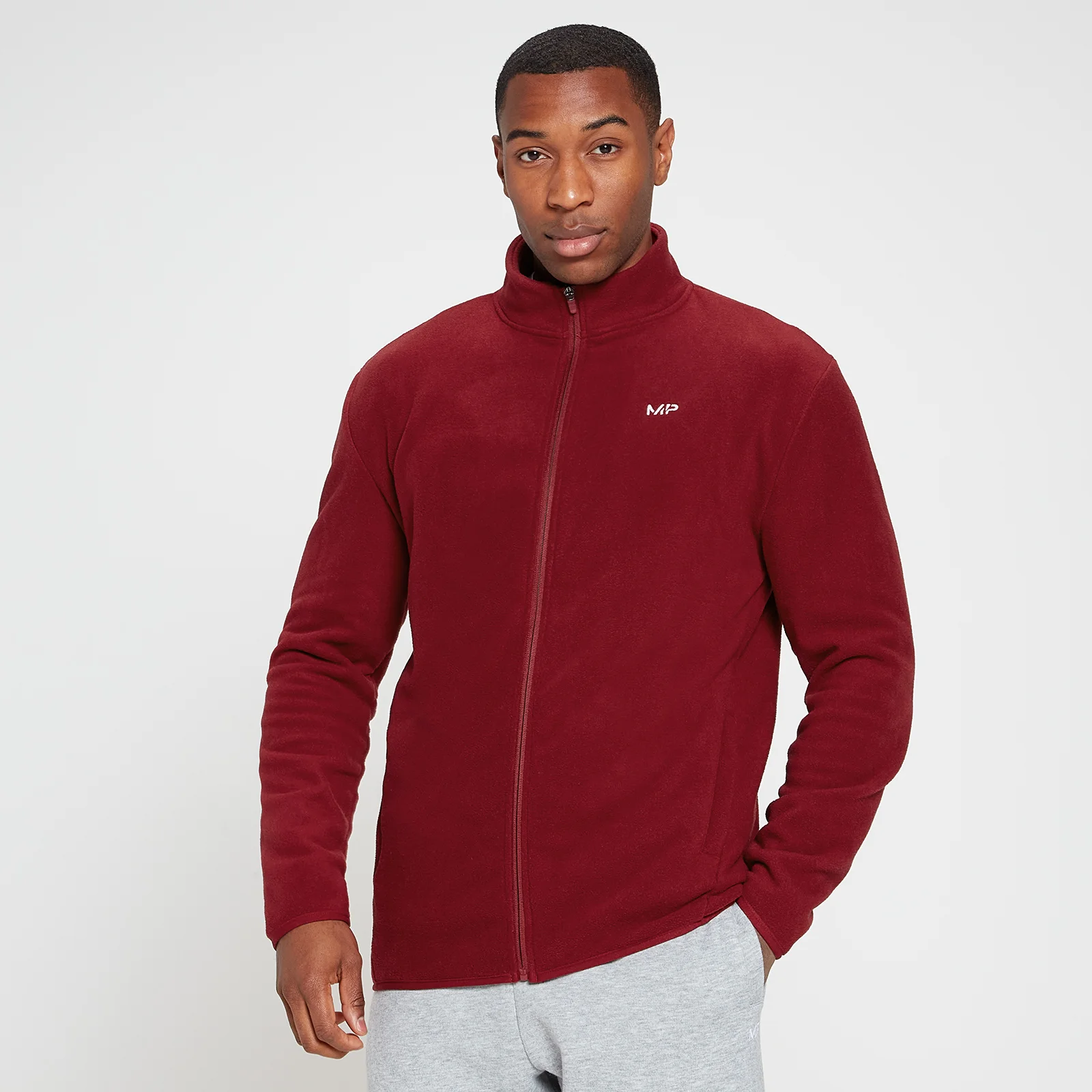 MP Rest Day Zip Up Fleece til mænd - Merlot - XXS Billede 1