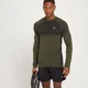 MP Essential Seamless langærmet top til mænd - Dark Olive Marl