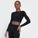 MP Adapt Seamless Long Sleep Crop Trop til kvinder - Sort