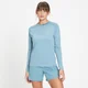 MP Run Life Training langærmet T-shirt til kvinder - Stone Blue/hvid
