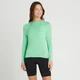 MP Performance langærmet trænings T-shirt til kvinder - Ice Green Marl med hvide pletter
